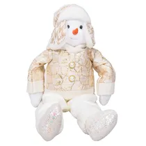 Boneco de Neve 33-55CM - Dourado e Branco