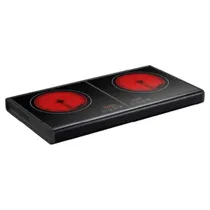 Fogareiro Eletrico Infravermelho Electrobras Smart Cook II EBVC-12D / 1800W / 2 Bocas / 110V - Preto