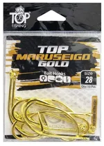 Anzol Top Fishing Maruseigo Gold 28 com 10 Pçs