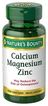 Nature's Bounty Calcium Magnesium Zinc 100 Capsulas