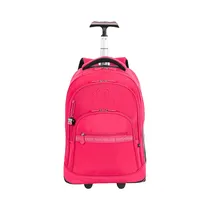 Mochila Con Ruedas Sestini Paul Frank Classics Mega Wheels 076042-84 Rosa Oscuro