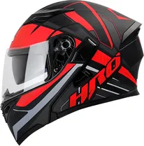 Capacete para Moto Hro Helmets Evo Rare 3400DV - Tamanho XL (61-62) - Black/Red/Silver