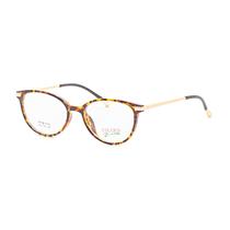 Armacao para Oculos de Grau Visard TR8009 C3 Tam. 49-18-138MM - Animal Print/Dourado