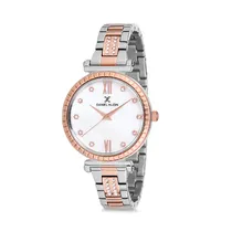 Relógio Analógico Feminino Daniel Klein Premium DK12189-4 - Prata e Rosa Ouro