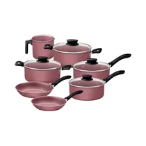 Juego de Ollas Tramontina Linz 28299/406 Rosa 7 Piezas