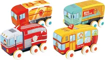 Cloth Pullback Car Huanger - HE0238 (4 Peças)