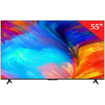 Smart TV LED de 55" TCL 55P635 4K Uhd com Bluetooth/Wi-Fi/Google TV - Preto