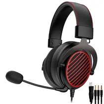 Fone Gamer Redragon H540 Luna / com Fio - Preto / Vermelho