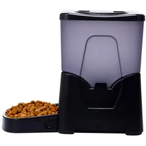 Alimentador Automático Pet Feeder para Cães de Estimação e Gatos com Tempo Programável Visor LCD e Função de Gravação