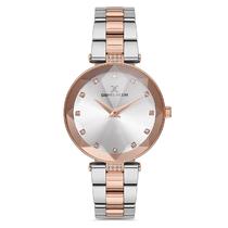 Relogio Analogico Feminino Daniel Klein DK.1.12729-2 Premium Ladies / Pulseira de Aco Inoxidavel - Prata/Rose Gold