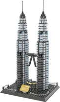 Blocos de Construção Architecture Petronas Twin Tqwers Wange - 5213 (1173 Peças)