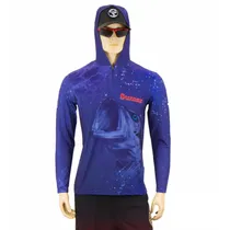 Sumax Pesca Vestuario Camiseta de Pesca BSW2407-4L UV50+ Poliester BSW2407 Azul