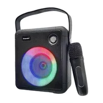 Ecopower Speaker EP-2326 RGB 10W/ BT/ USB/ SD/ Aux/ Karaoke/ Microfono Negro