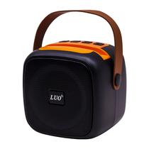 Mini Speaker Luo LU-3209 com Bluetooth / 5W / 5V - Preto/Laranja