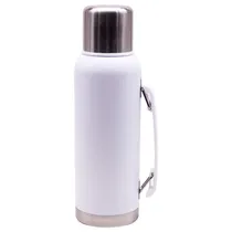 Garrafa Termica Luo LU-4738 / 1 Litro / de Aço Inoxidavel - Branco