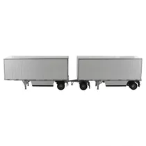 Wabash National 28 Masters 1/50 Pup Trailers White 91036