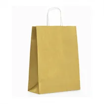 Sacola de Papel Tamanho Medio Dourado