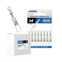 Marine Accesorios Brass Barrel Swivel Interlock Snap CT 1 Acero Inoxidable 25 Unidades Nickel