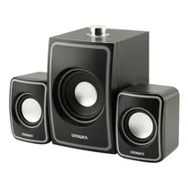Speaker Satellite AS-92010B - 2X 3W RMS + 4W RMS - Bluetooth - Aux - com Subwoofer - Preto