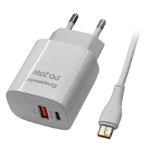 Carregador Ecopower EP-7022 1-USB/20W/1-Type-C/3.0A  Carregador ...