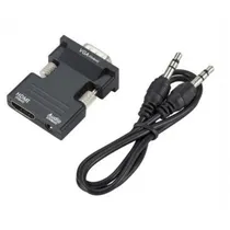 Adap. Conversor VGA Macho X HDMI Femea c/ Audio