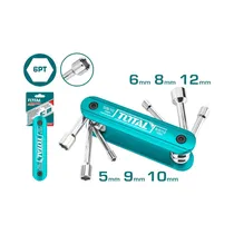 Juego de Llaves de Tuerca Plegables Total THFND061 6 Piezas