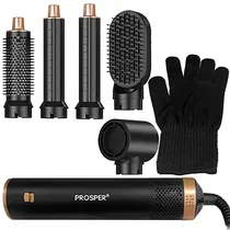 Escova Secadora e Modeladora Eletrica Prosper P-1126 / 1300W / 220-240V ~ 50/ 60HZ - Preta/ Dourado
