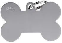 Medalha de Identificação Myfamily Osso XL MFXL08 - Cinza