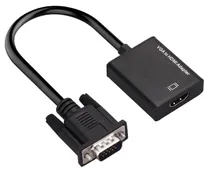 Adaptador VGA A HDMI com Áudio 1080P/720P HLD Preto