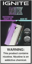 Vape Descartável Ignite Mix Watermelon Grape Ice/Acai Ice 40000 Puffs