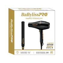 Kit Plancha Y Secador Babyliss Nano Titanium Gold
