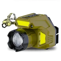 Lanterna LED para Cabeça Headlight HX-917S SP65172 / Recarregavel - Verde/Preto