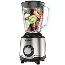 Liquidificador Molimix Pratic Glass MLV-600 600 Watts 1.5 Litros 2 Velocidades + Pulsar 220V ~ 50/60 HZ - Prata/Preto