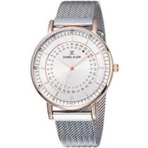 Relógio Analógico Daniel Klein Fiord DK11830-2 Masculino, Metal - Prata e Rosa Ouro