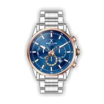 Relógio Analógico Masculino Daniel Klein Exclusive DK.1.12460-3 - Prata e Azul