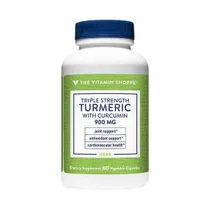 Triple Strength Turmeric With Curcumin 900MG The Vitamin Shoppe 60 Cápsulas Vegetariana