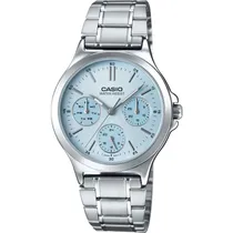 Relógio Casio LTP-V300D-2AUDF Analógico Feminino - Silver/Light Blue