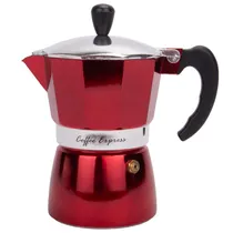 Cafeteira Italiana de Alumínio 3 Xícaras 150ML Vermelho