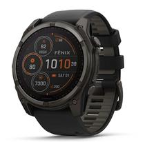 Garmin Relogio Fenix 8 51MM Solar Sapphire Carbon Gray Titanium Pulseira Black/Pebblegray 010-02907-10