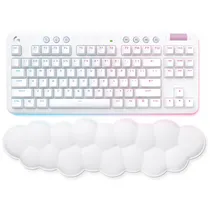 Teclado Gamer Logitech G715 Lightspeed Wireless / Brown / RGB / Ingles - Branco (920-010453)