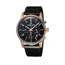 Relógio Analógico Masculino Daniel Klein Exclusive DK12002-3 - Preto/Rosa Ouro