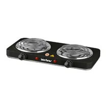 Fogareiro Fogão Eletrico Interbras C30BR / 2 Bocas / 1000W + 1000W / 110V - Preto