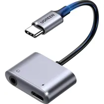 Adaptador USB-C Ugreen CM231 2 Em 1 - Cinza