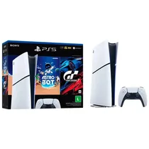 Console Sony Playstation 5 CFI-2015B Gran Turismo 7 + Astro Bot - 1TB - 4K - 1 Controle - Midia Digital - Bivolt - Branco