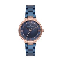 Relogio Analogico Feminino Daniel Klein Premium DK.1.12548-5 - Rosa Ouro/Azul