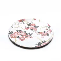 Bandeja Redonda Floral Antiderrapante para Garçom Plastica 30CM