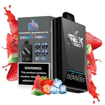 Pod Descartável Sex Addict Black S280 Strawberry Watermelon Ice 28.000 Puffs