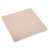 Descanso Panela Silicone Quadrado - Xadrez Creme