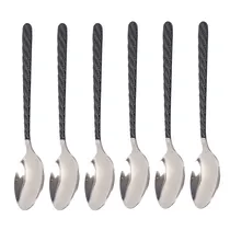 Jogo de Colheres Pequenas 6 Peças Aço Inox