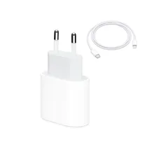 Carregador Apple USB-C + Cabo USB-C para Lightning iPhone 12 /13 / 14 MU7V2ZM/A 20W - Branco